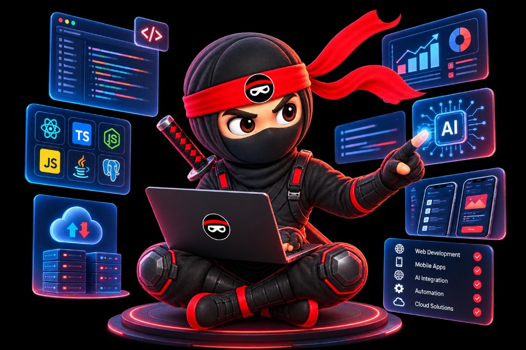 Ninjastechlab ninja working with technology